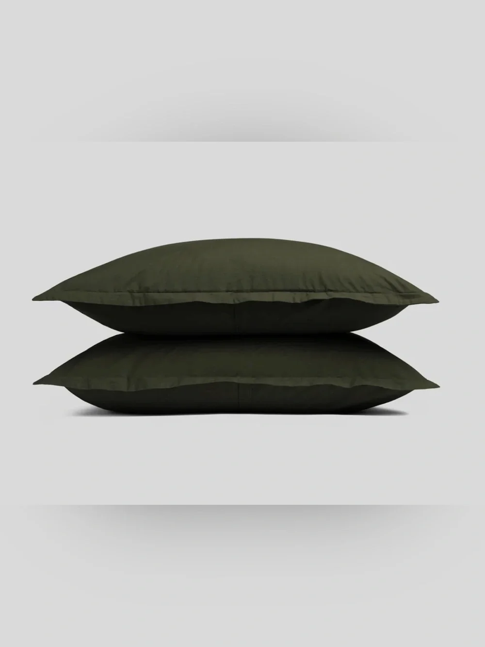 Parachute Brushed Cotton Sham Set Evergreen - Standard Dark Green Pillowcase
